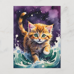 Spooky Black Cat Halloween Wallpaper — 2025 Night! Holiday Postcard