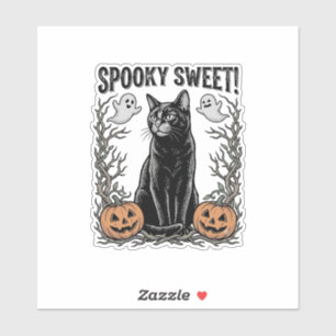 Spooky Black Cat Vintage Halloween Engraving Shirt