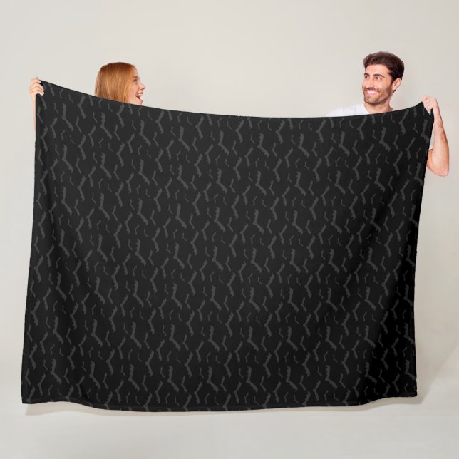 SPOOKY BLACK HALLOWEEN BATS FLEECE BLANKET (In Situ)