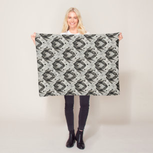 Spooky Black Lace Spider Web Seamless Pattern Di Fleece Blanket