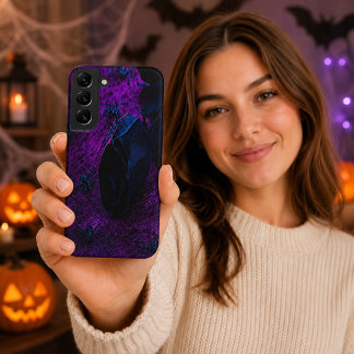 Spooky Black Material Rose, Black Spiders Samsung Galaxy Case