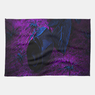 Spooky Black Material Rose, Black Spiders Tea Towel