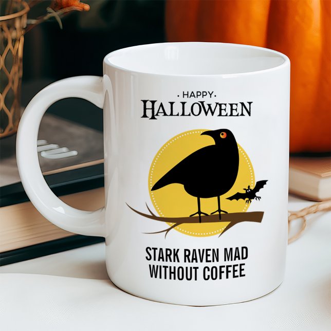 Spooky Black Raven Halloween Coffee Mug (Creator Uploaded)