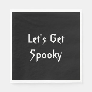 Spooky Black & White Halloween Party Paper Napkin