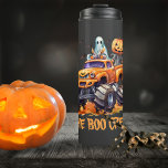 Spooky Boo Crew for Kids Ghoul Gang Halloween Thermal Tumbler<br><div class="desc">Toast to the spooky season with our “Boo Crew” tumbler! This modern, orange and black tumbler is adorned with a ghostly monster truck, a pumpkin pal, and playful typography that’s all treat, no trick. It’s the perfect accessory for any ghoul gang member’s costume or a festive addition to a retro...</div>
