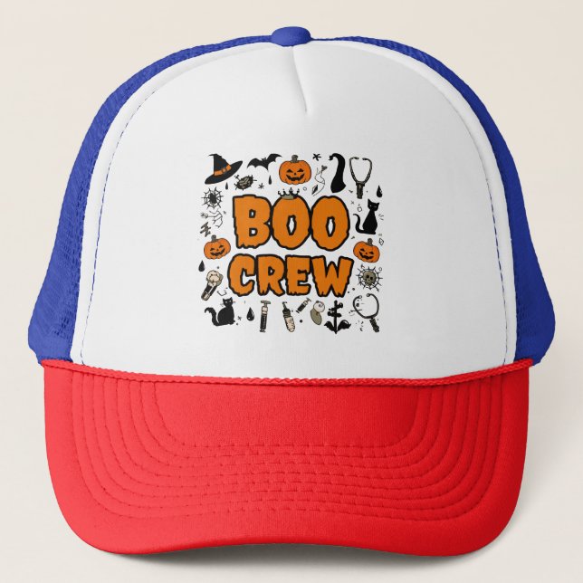 Spooky Boo Crew Hat – Halloween Party Accessory (Front)