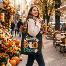 Spooky Boo Crew Retro Ghost Halloween