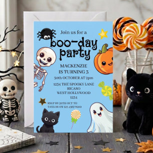 Spooky Boo-Day Birthday Halloween Party Invitation