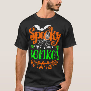 Spooky Boo Halloween Animal Donkey Giftidea T-Shirt