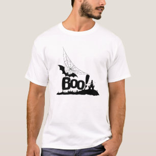 Spooky "Boo!" Halloween Silhouette T-Shirt