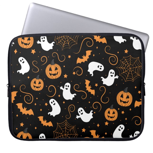 Spooky Boo-tiful Night Laptop Sleeve (Front)