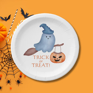 Spooky Boo Trick or Treat Kids & Family Halloween  Paper Plate