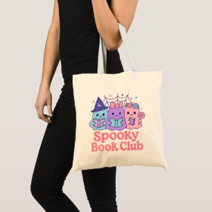 Spooky Book Club Cute Ghost Reading Tote Bag
