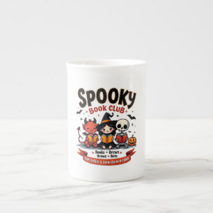 Spooky Book Club Halloween China Mug