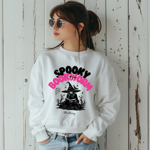 Spooky Bookworm Personalised Name Halloween Gift Sweatshirt