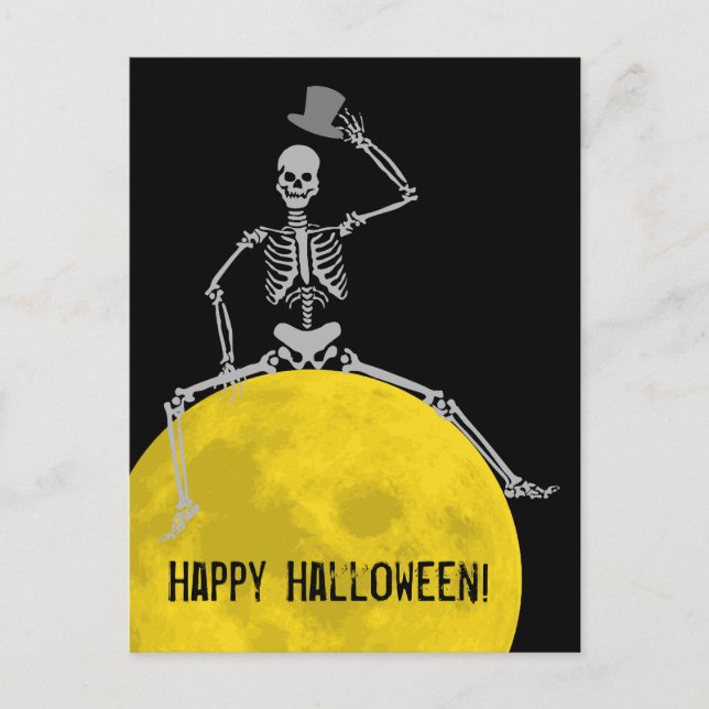 Spooky BOOO from the Moon! Postcard (Front)