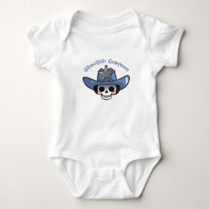 Spooky Boy Halloween, Skeleton Cowboy Bodysuit
