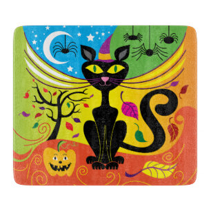 Spooky Breeze Cat Cutting Board