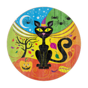 Spooky Breeze Cat Cutting Board