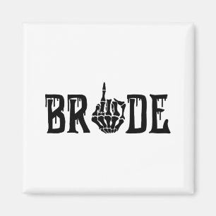 Spooky Bride Groom Gothic Halloween Wedding Matchi Magnet