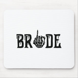 Spooky Bride Groom Gothic Halloween Wedding Matchi Mouse Pad