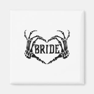 Spooky Bride Skeleton Hands Engagement Wedding Hal Magnet