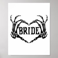 Spooky Bride Skeleton Hands Engagement Wedding Hal