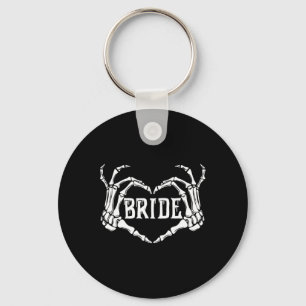 Spooky Bride Skeleton Hands Halloween Engagement W Key Ring