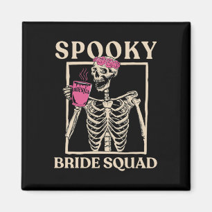 Spooky Bride Squad Skeleton Halloween Bachelorette Magnet
