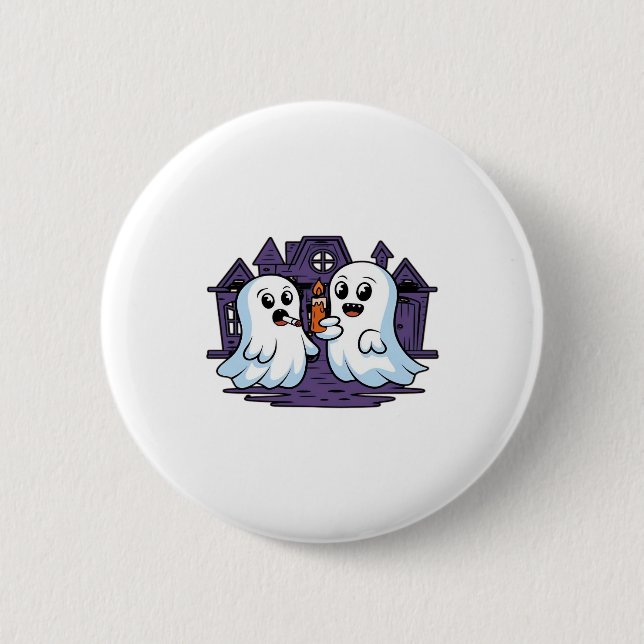 Spooky Buddies A Halloween Haunt Classic T-Shirt_1 6 Cm Round Badge (Front)