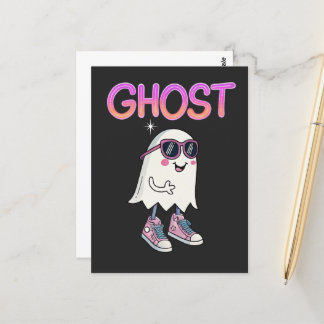 Spooky But Cool Ghost – Wood Wall Art  Postcard