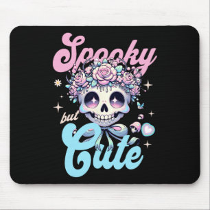 Spooky But Cute Skull Flowers Halloween Pastel Got Mouse Pad