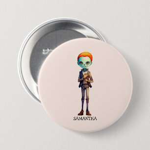 Spooky But Cute Zombie Kid – Adorable Macabre (2) 7.5 Cm Round Badge