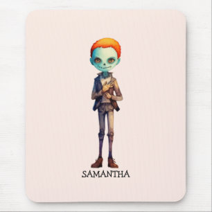 Spooky But Cute Zombie Kid – Adorable Macabre (2) Mouse Pad