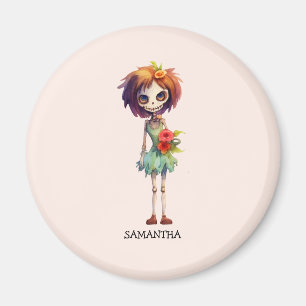 Spooky But Cute Zombie Kid – Adorable Macabre Magnet