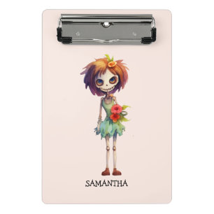 Spooky But Cute Zombie Kid – Adorable Macabre Mini Clipboard