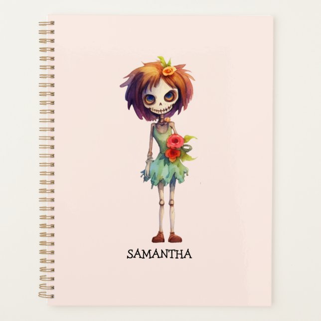 Spooky But Cute Zombie Kid – Adorable Macabre Planner (Front)