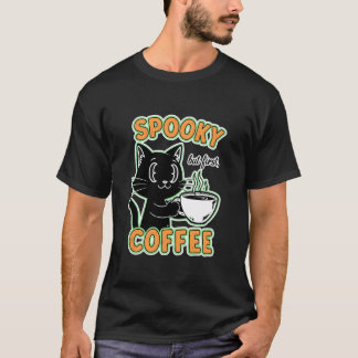 Spooky but First Coffee Cat T-Shirt