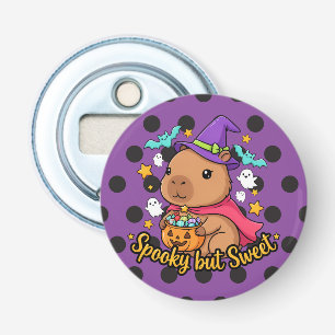 Spooky but Sweet Capybara Witch Halloween Bottle Opener