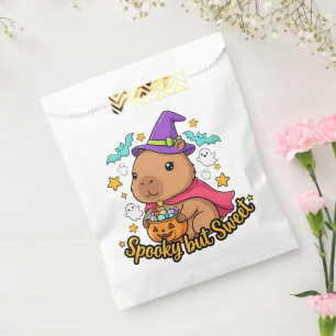 Spooky but Sweet Capybara Witch Halloween Favour Bags