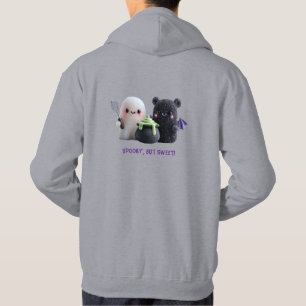 Spooky But Sweet Cute Ghost & Bear Hoodie