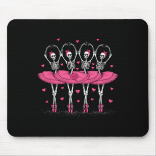 Spooky Byllerina Skeleton Dance Funny Halloween By Mouse Pad
