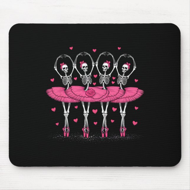 Spooky Byllerina Skeleton Dance Funny Halloween By Mouse Pad (Front)