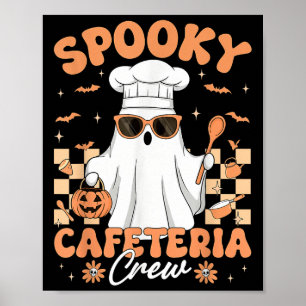 Spooky Cafeteria Crew Lunch Lady Halloween Ghost M Poster