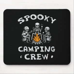 Spooky Camping Crew Halloween Camping Skeleton Cam Mouse Pad