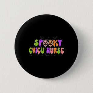 Spooky Cardiac Nurse Halloween Cardiovascular Pump 6 Cm Round Badge