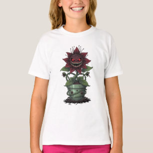 Spooky Carnivorous Plant Monster Kids T-Shirt