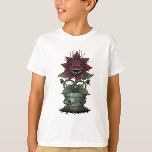 Spooky Carnivorous Plant Monster Kids T-Shirt