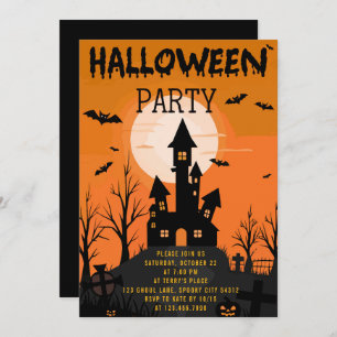Spooky Castle Kids Halloween Party Invitation