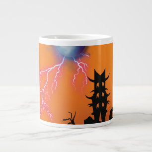 Spooky Castle Silhouette Coffee Mug - Dark Aesthet